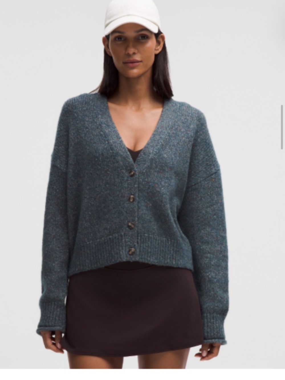 LULULEMON wool blend - button up - color heathered teel shadow size M - Picture 5 of 5